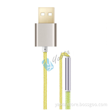 Yabta Pink Zipper USB Cable Micro + Lightn 2 in 1 Data Cable for Samsung Iphone